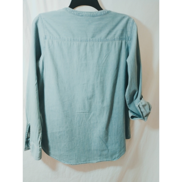 EXPRESS LACE UP DENIM SHIRT - Picture 4 of 4